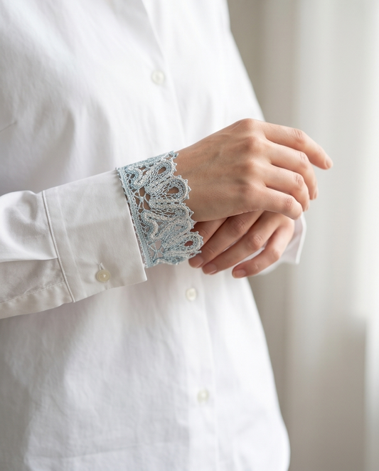 Handmade Lace Cuffs – Bobbin Lace, Cotton