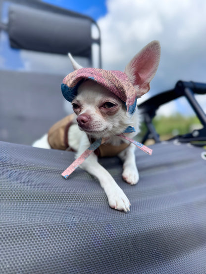 Pink Waves Dog Bonnet